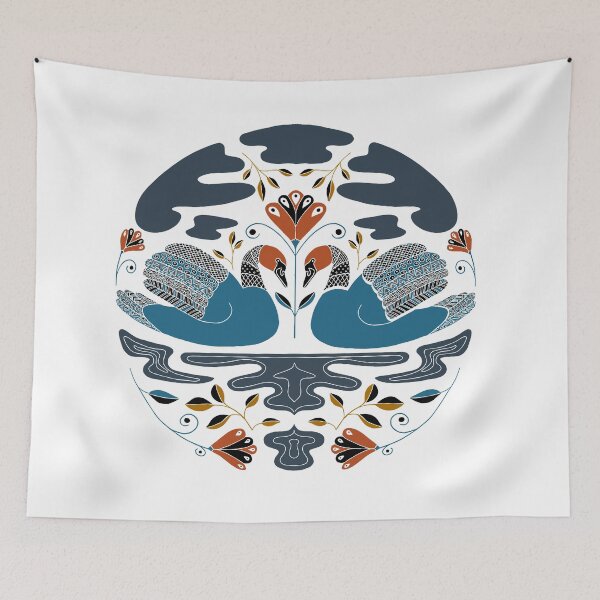 Item preview, Swans on the lake in sunset  designed and sold by nacaca.
