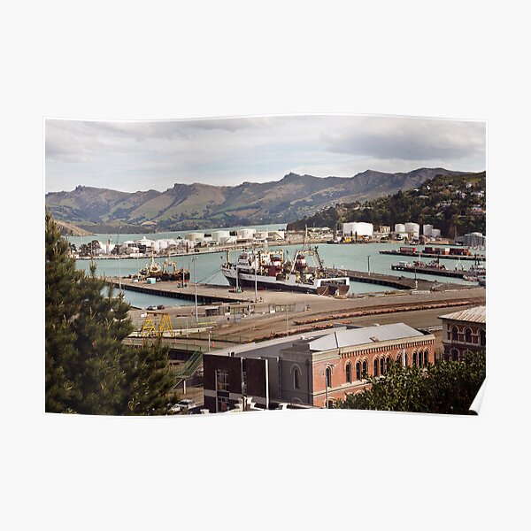 Lyttleton Harbour from Sumner Terrace Poster