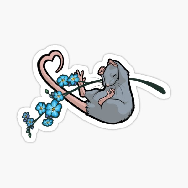 Forget Me Not - Rat 1 - Blue Sticker