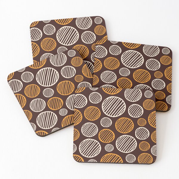 Item preview, Abstract seamless pattern of hand drawn striped circles. designed and sold by IndigoCat.