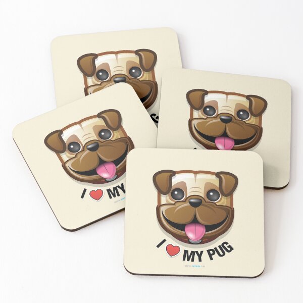 Item preview, I Love My Pug designed and sold by digitalchet.