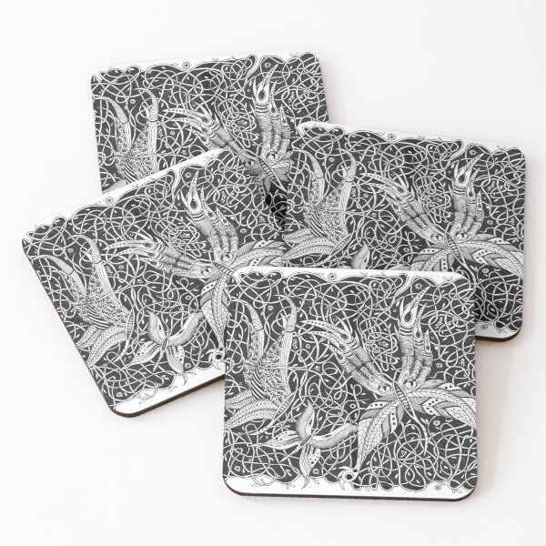 Item preview, Entangled black and white illustration designed and sold by adelacreative.