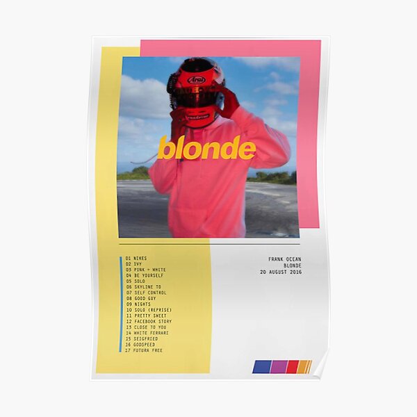 Blond helm pink Poster
