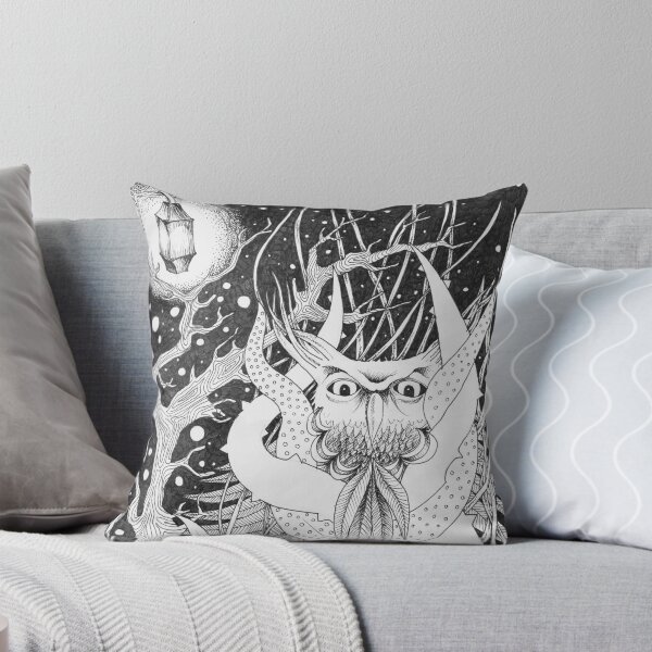 Item preview, Night Owl black and white illustration designed and sold by adelacreative.