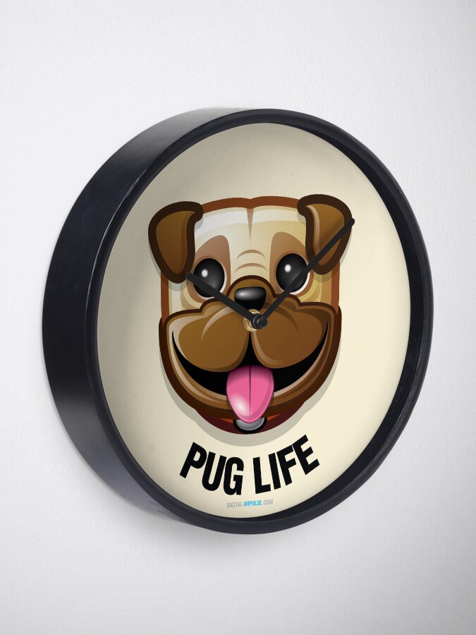 Alternate view of Pug Life Clock