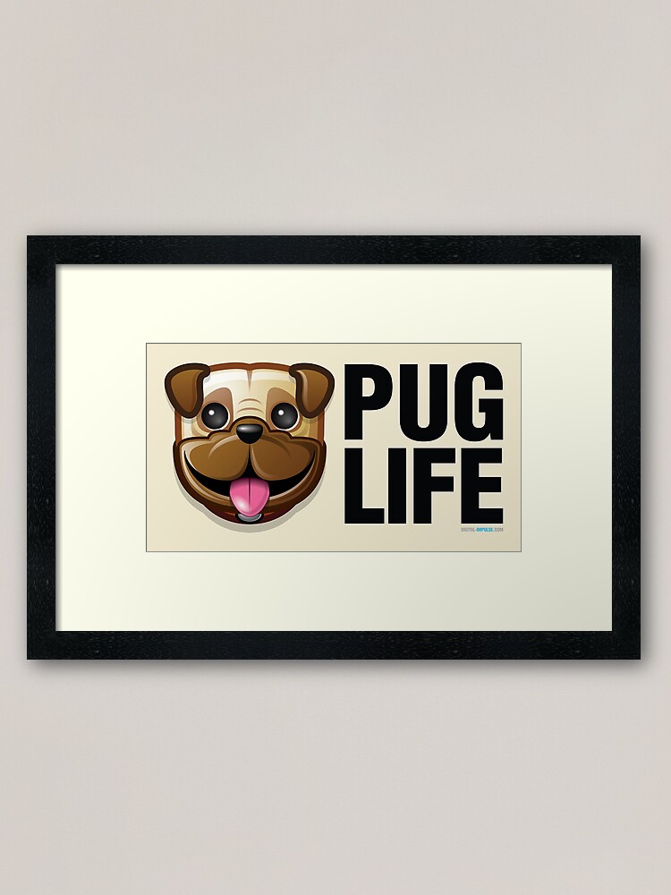 Alternate view of Pug Life Framed Art Print