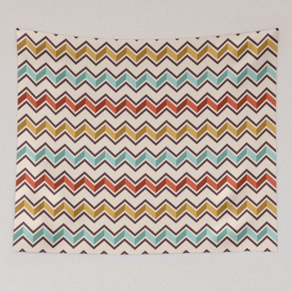 Item preview, Zigzag color lines. Colorful chevron stylized pattern with shadow effect. designed and sold by IndigoCat.