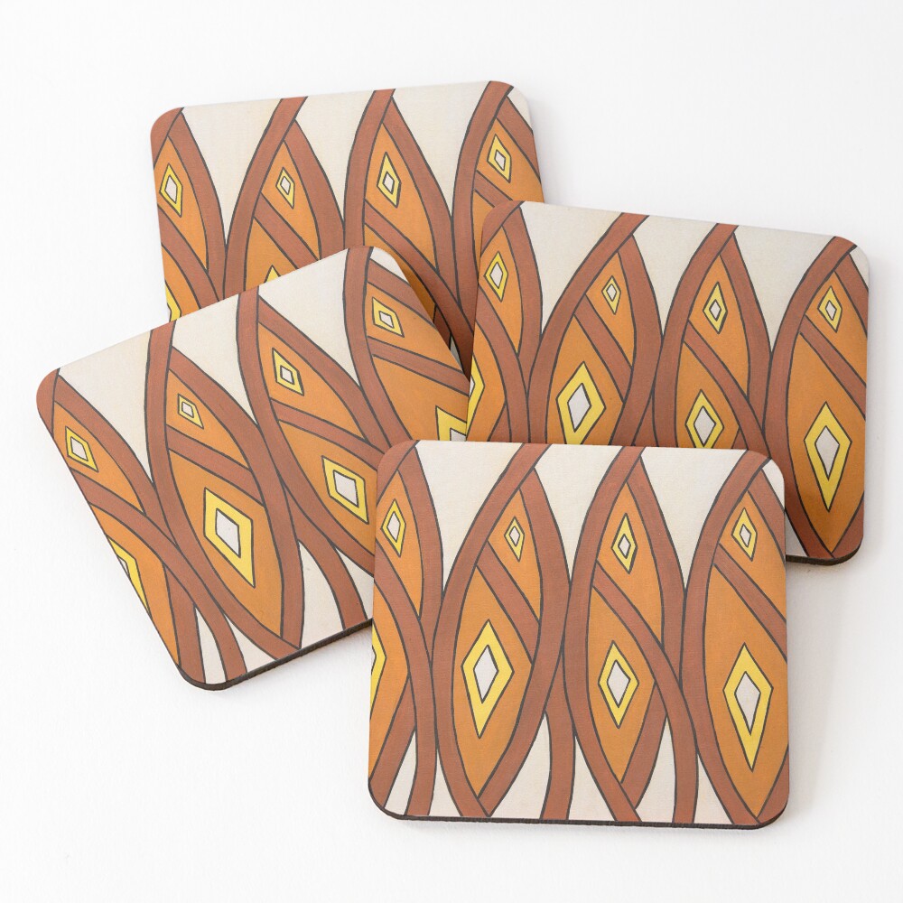 Crocodile Totem Design Coasters (Set of 4)