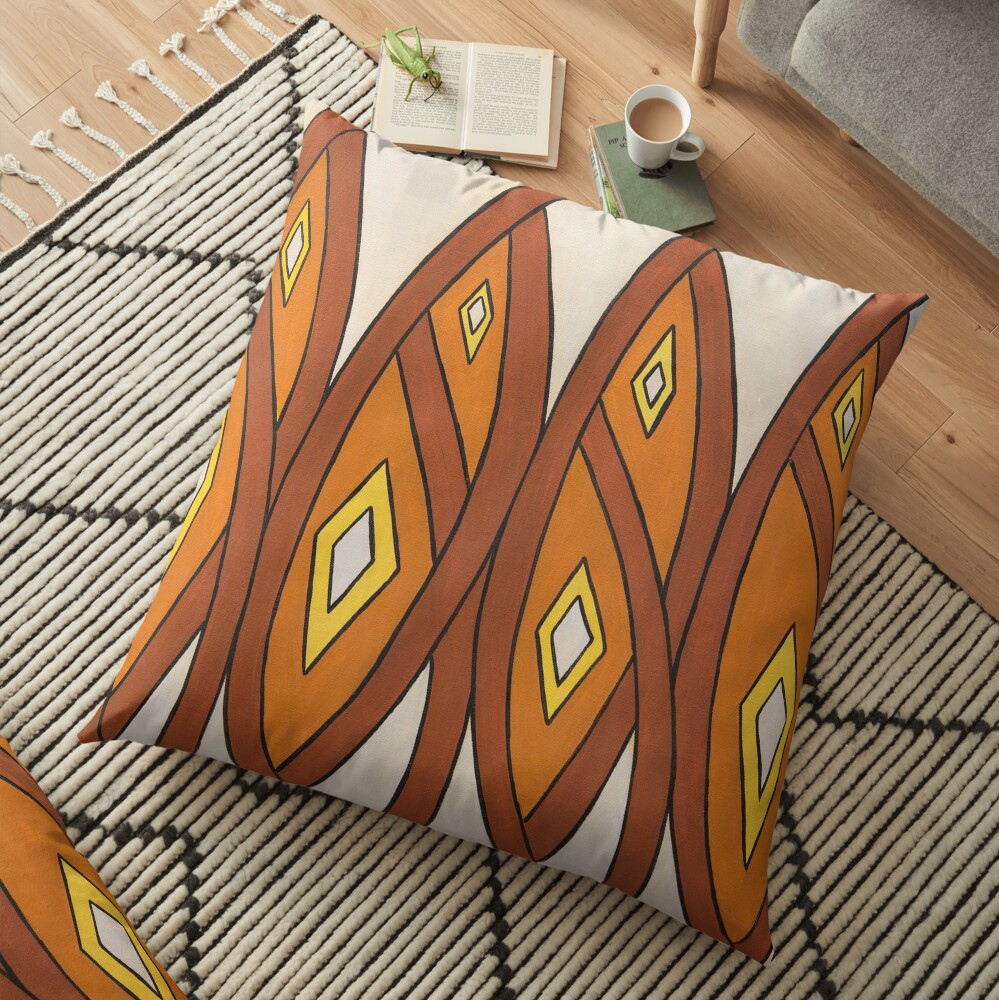 Crocodile Totem Design Floor Pillow