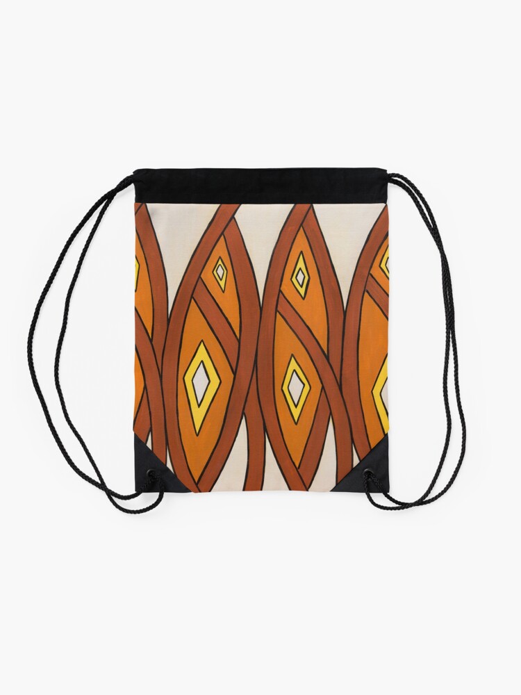 Alternate view of Crocodile Totem Design Drawstring Bag