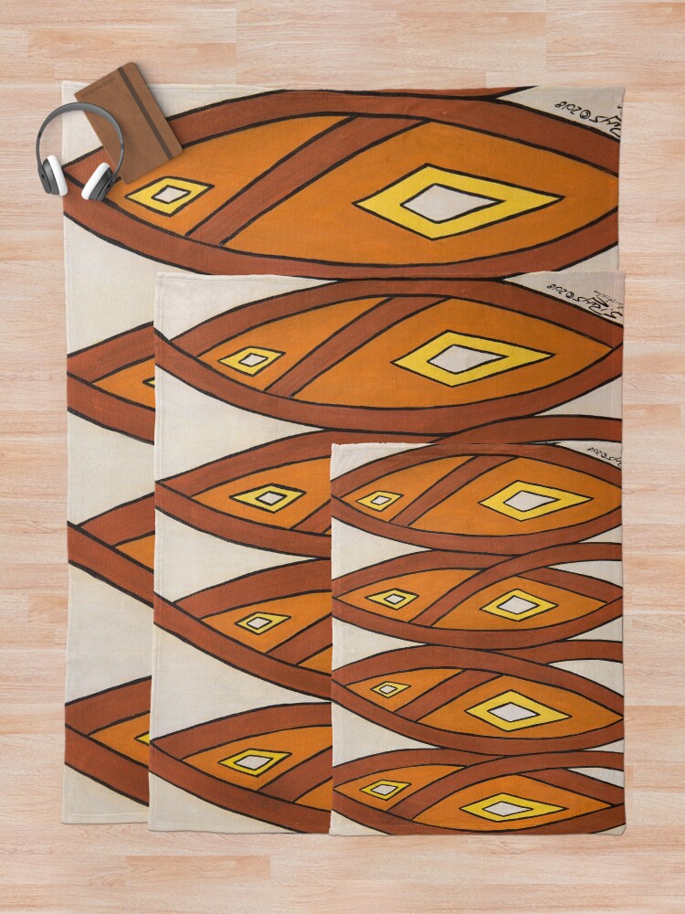 Alternate view of Crocodile Totem Design Throw Blanket