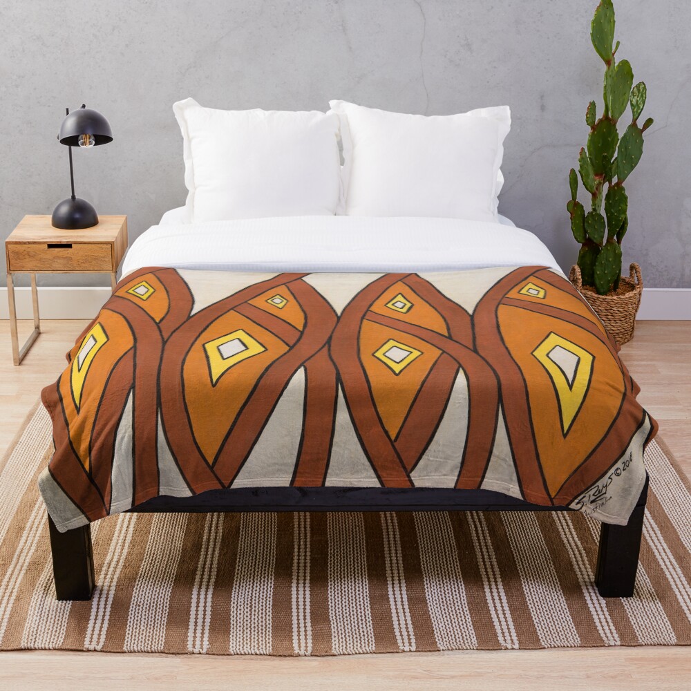 Crocodile Totem Design Throw Blanket