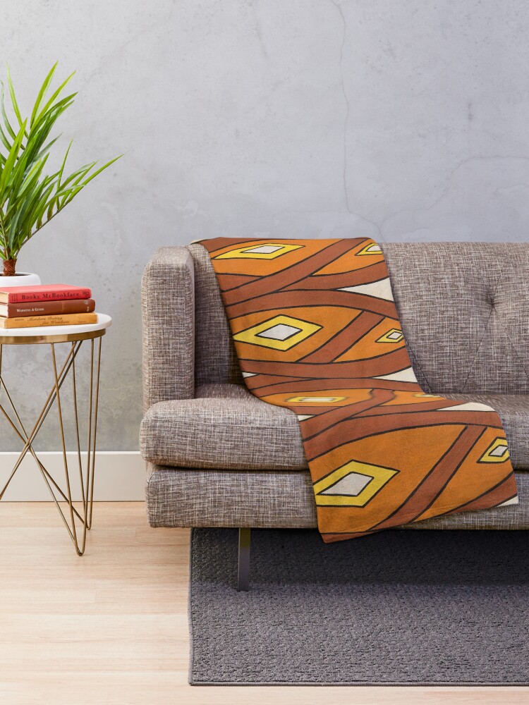 Alternate view of Crocodile Totem Design Throw Blanket