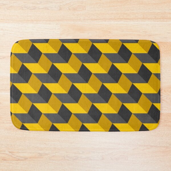 Item preview, Abstract black and yellow chevron stylish texture with shadows. Color zig zag illustration. designed and sold by IndigoCat.
