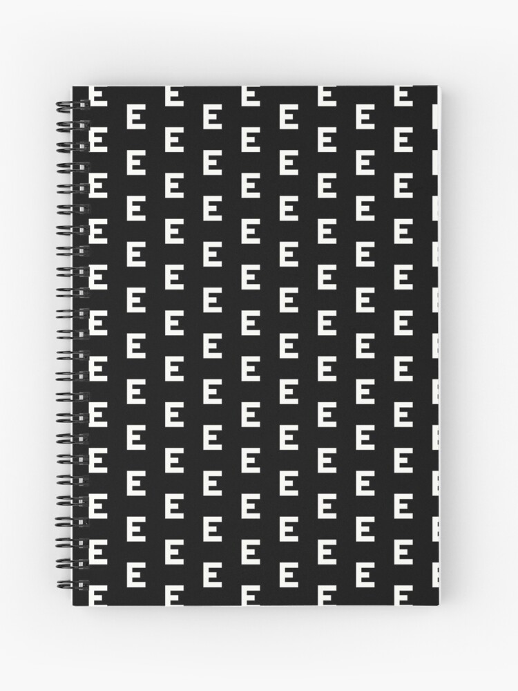 Letter E Upper Case Matching Group Alphabet Spiral Notebook By Rachimariposa Redbubble