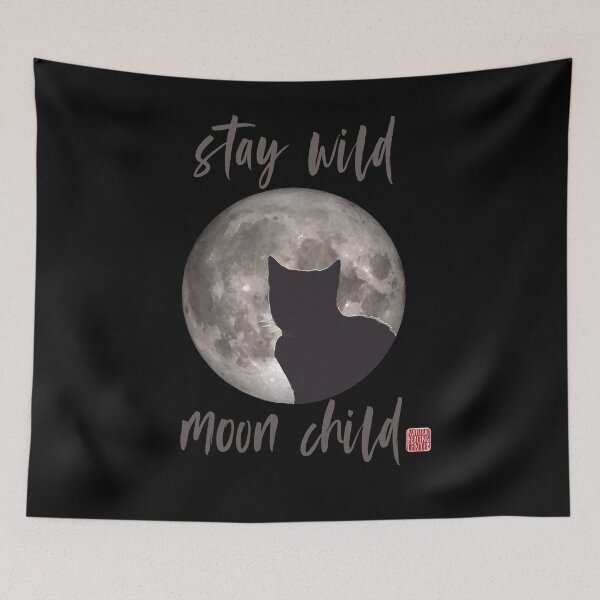 Artikelvorschau, Stay Wild Moon Child - schwarze Katze entworfen und verkauft von NaturalHealing.