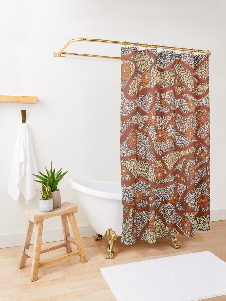 Alternate view of Majestic Mountains Shower Curtain
