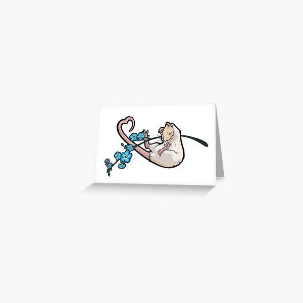 Forget Me Not - Rat 1 - Blonde Hooded Greeting Card