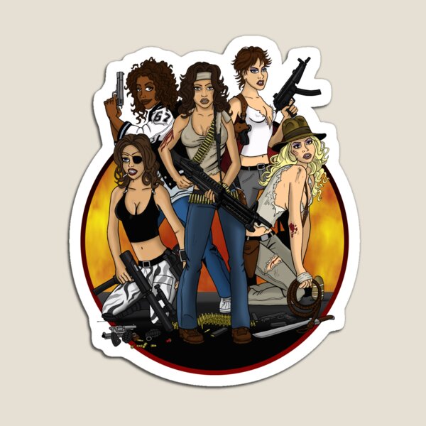 Aperçu de l'œuvre Années 80 Action Babes créée et vendue par TwistedKoala.