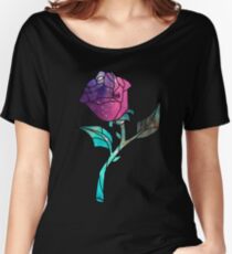 Stained Glass Rose Galaxy Women's Relaxed Fit T-Shirt