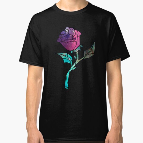 Stained Glass Rose Galaxy Classic T-Shirt