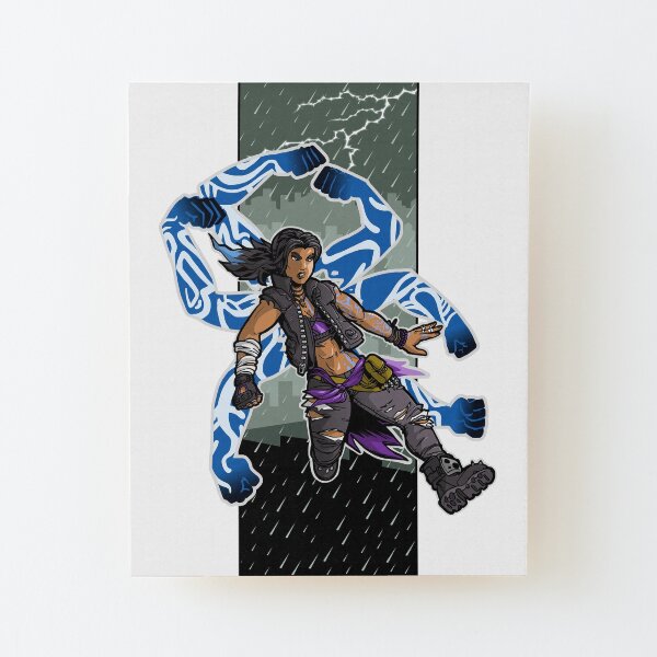Amara The Siren Borderlands 3 The Tiger of Partali Wood Mounted Print