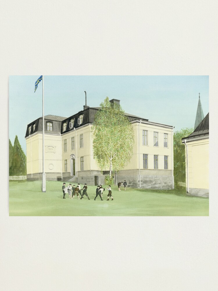 Alternate view of Duvbo School, Sundbyberg, Sweden Photographic Print