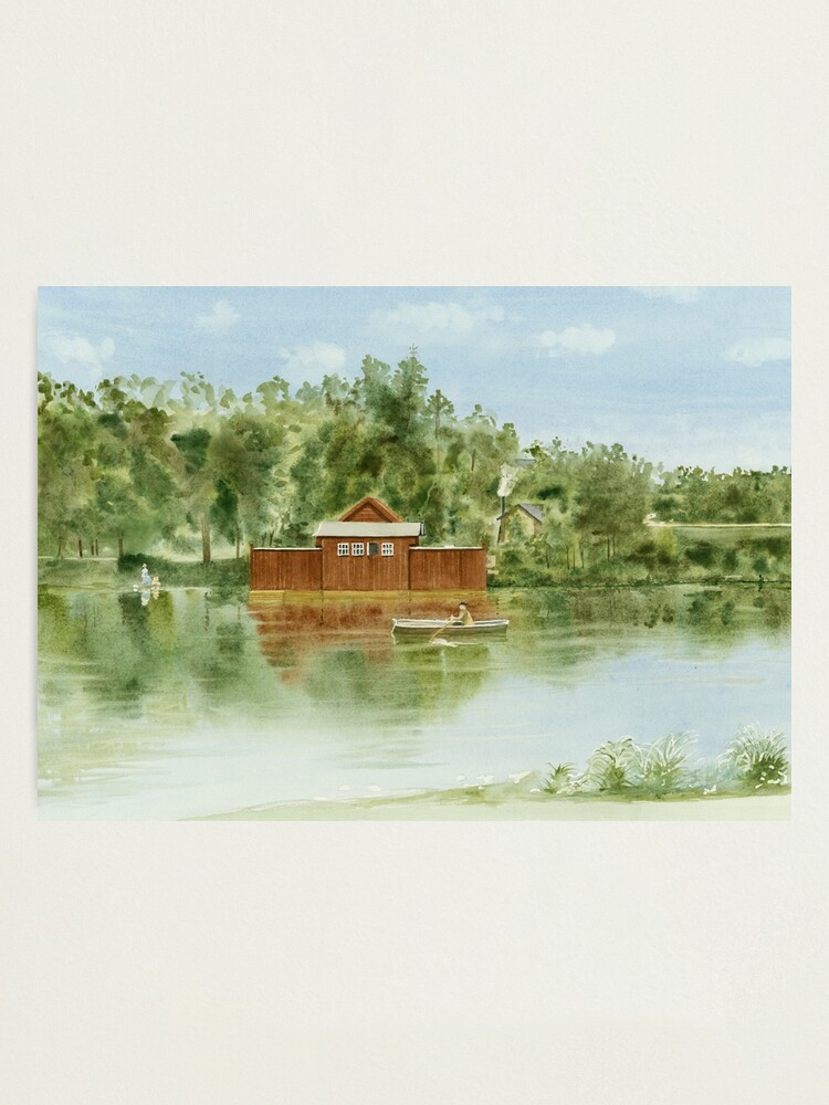 Alternate view of Bathhouse, Lötsjön, Sundbyberg, Sweden Photographic Print