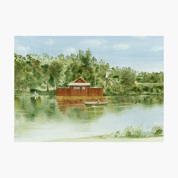 Bathhouse, Lötsjön, Sundbyberg, Sweden Photographic Print