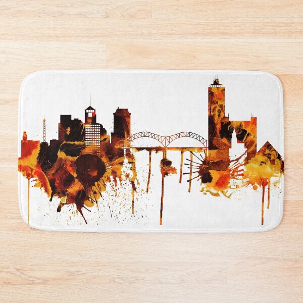 Item preview, Memphis Tennessee Red Yellow Skyline designed and sold by DimDom.