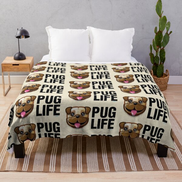 Pug Life Throw Blanket