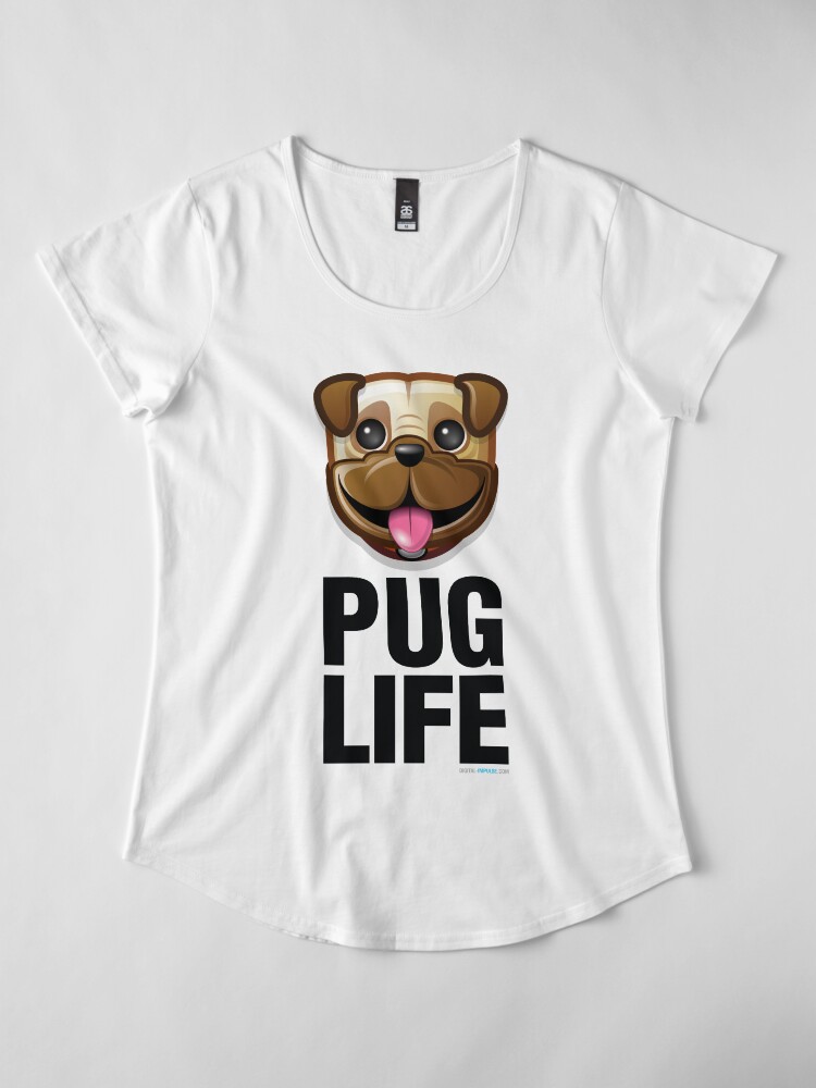 Alternate view of Pug Life Premium Scoop T-Shirt