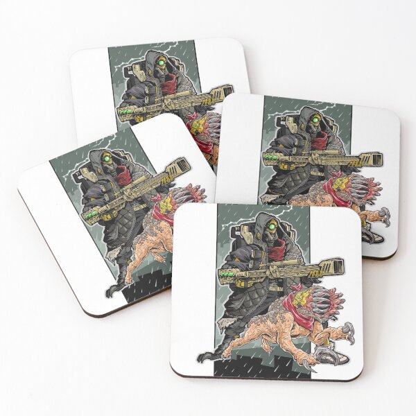 FL4K The Beastmaster With Guard Skag Borderlands 3 Rakk Attack! Coasters (Set of 4)