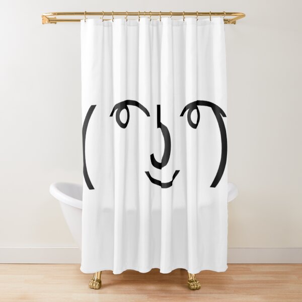 Lenny Face Shower Curtains Redbubble - lenny face roblox chat