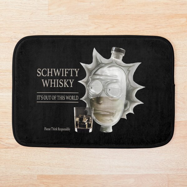 Schwifty Whisky- Rick and Morty 'Get Schwifty' Alcohol Parody Bath Mat