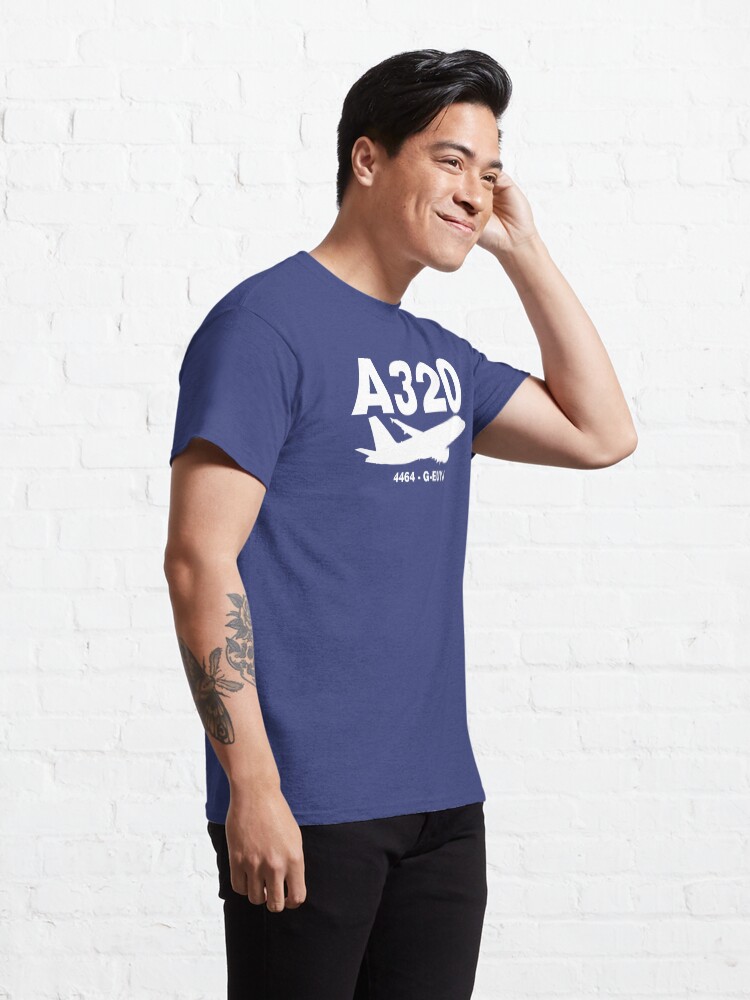 Alternate view of A320 4464 G-EUYJ (White Print) Classic T-Shirt