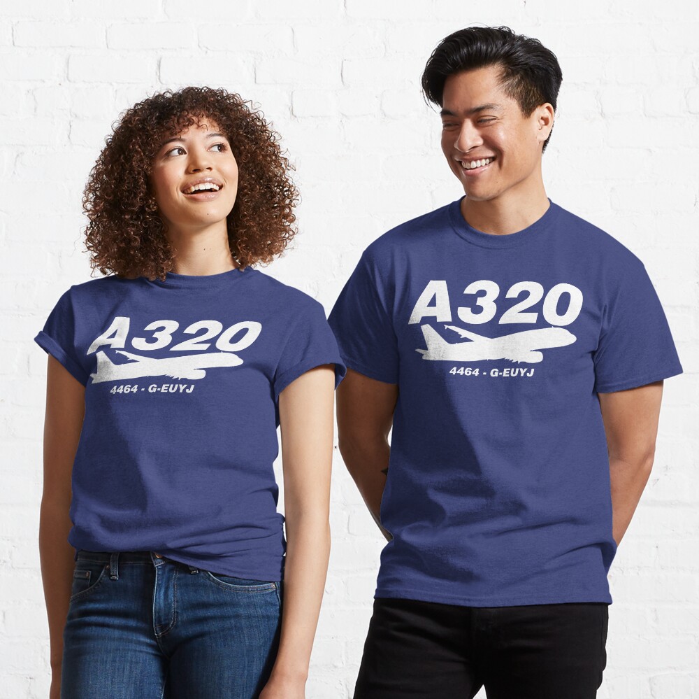 A320 4464 G-EUYJ (White Print) Classic T-Shirt