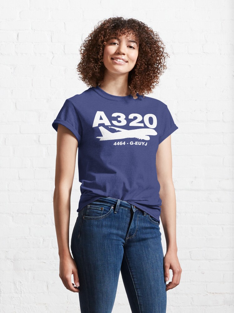 Alternate view of A320 4464 G-EUYJ (White Print) Classic T-Shirt