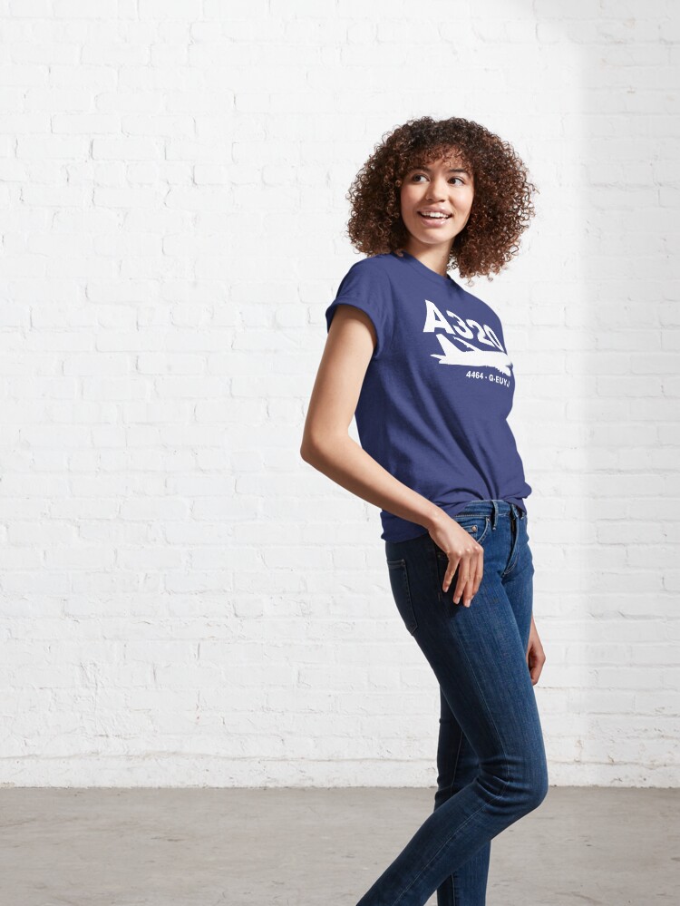 Alternate view of A320 4464 G-EUYJ (White Print) Classic T-Shirt