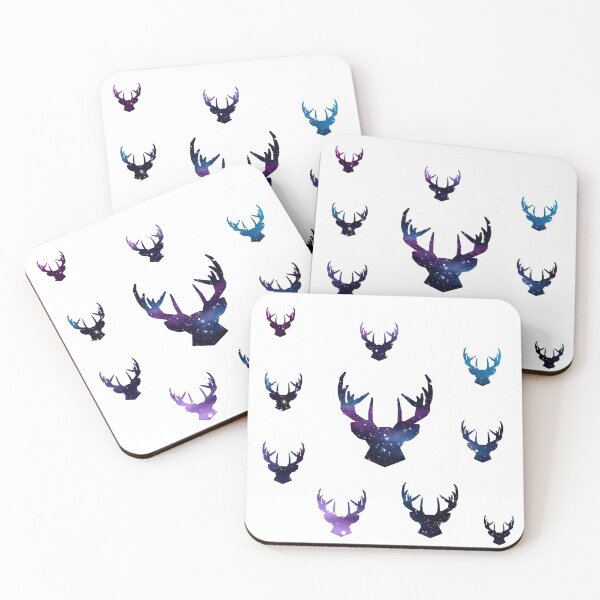 Item preview, Galaxy stag head designed and sold by RosalieReeves.