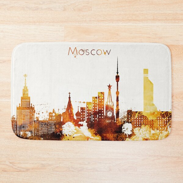 Item preview, Moscow Russia Red Yellow Skyline designed and sold by DimDom.