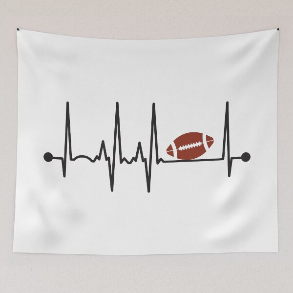 Item preview, Football Heartbeat designed and sold by teesaurus.