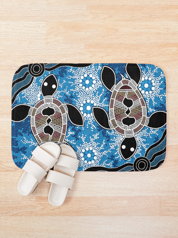 Alternate view of Aboriginal Art Authentic - Sea Turtles Bath Mat