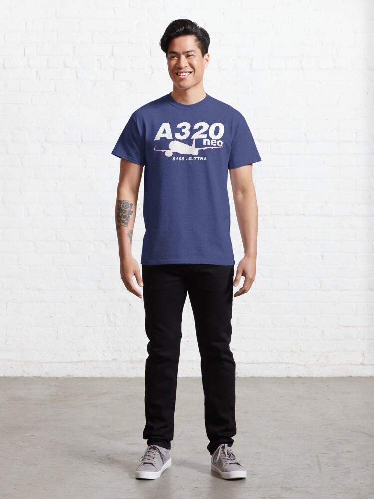Alternate view of A320neo 8108 G-TTNA (White Print) Classic T-Shirt