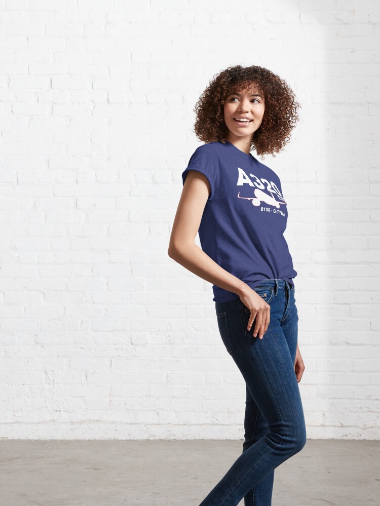 Alternate view of A320neo 8108 G-TTNA (White Print) Classic T-Shirt