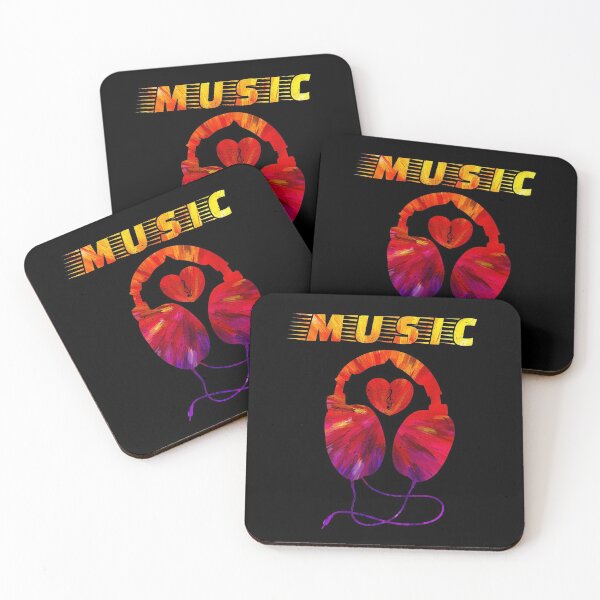 Item preview, Headphones Music Heart Instrument Pop Rock Gift designed and sold by Weilichesmag.