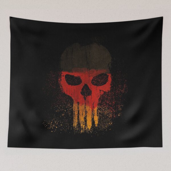 Item preview, Germany flag skull and crossbones skull gift designed and sold by Weilichesmag.