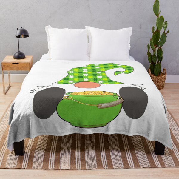 Item preview, Cute Irish Gnome Leprechaun With Pot of Gold Shamrocks designed and sold by funnytshirtemp.