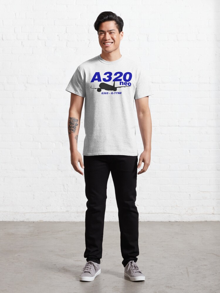 Alternate view of A320neo 8365 G-TTNE (Black Print) Classic T-Shirt