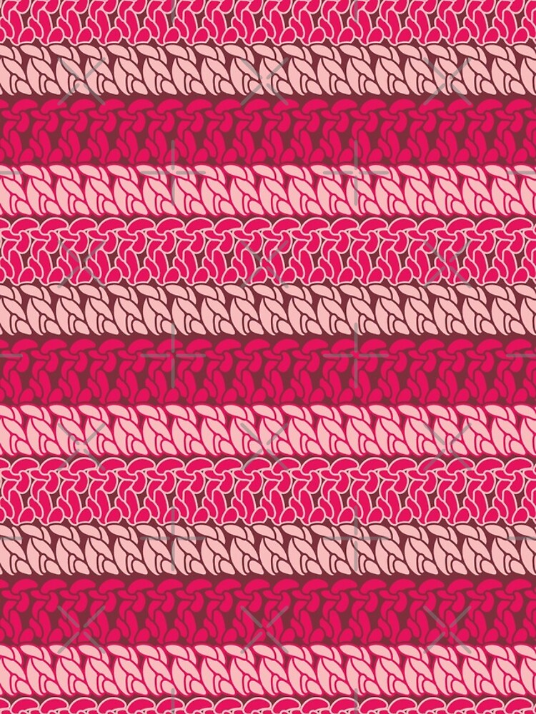 Faux double crochet stitch pattern with pink, wine red and blush pink by nobelbunt